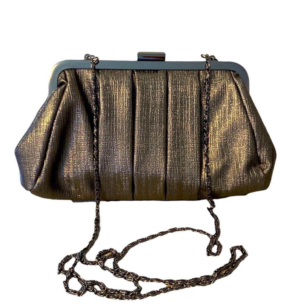 Jessica McClintock Evening Bag Gunmetal Gray/Silver